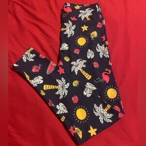 Beach print leggings